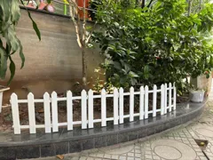 Bộ Hàng Rào Nhựa Trắng - Thiết Kế Phẳng Tối Giản, Cao 20cm - 30cm