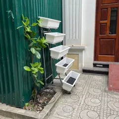 Kệ trồng cây ban công 5 tầng có bánh xe