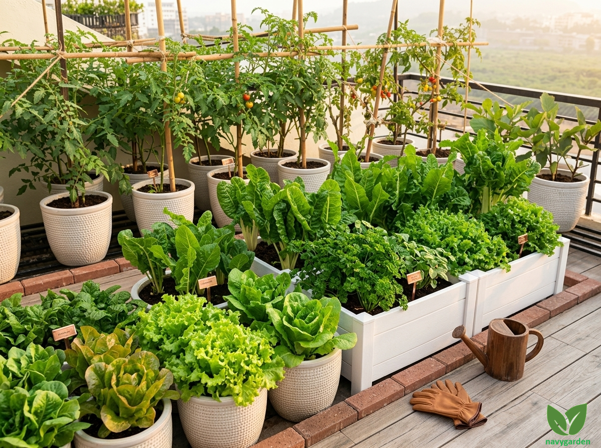 Vườn rau giá thể
